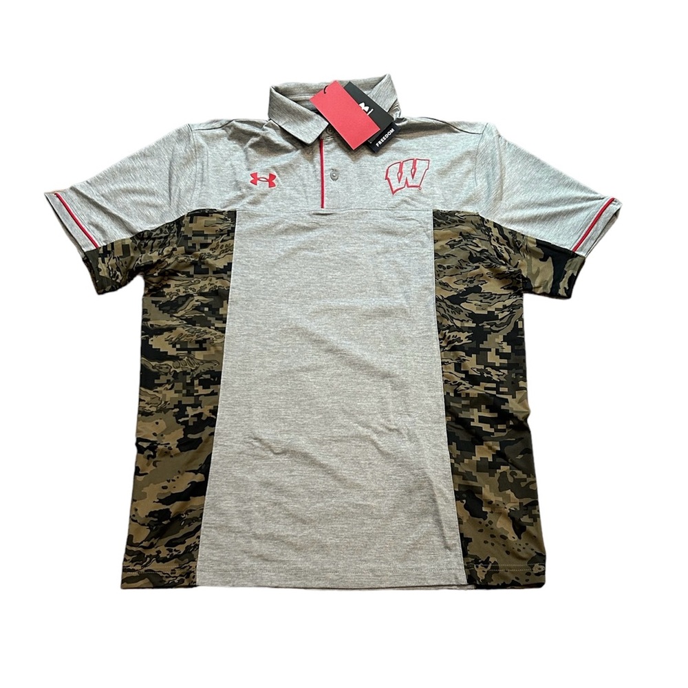 Wisconsin Badgers Under Armour Men’s Freedom Polo‎ Shirt